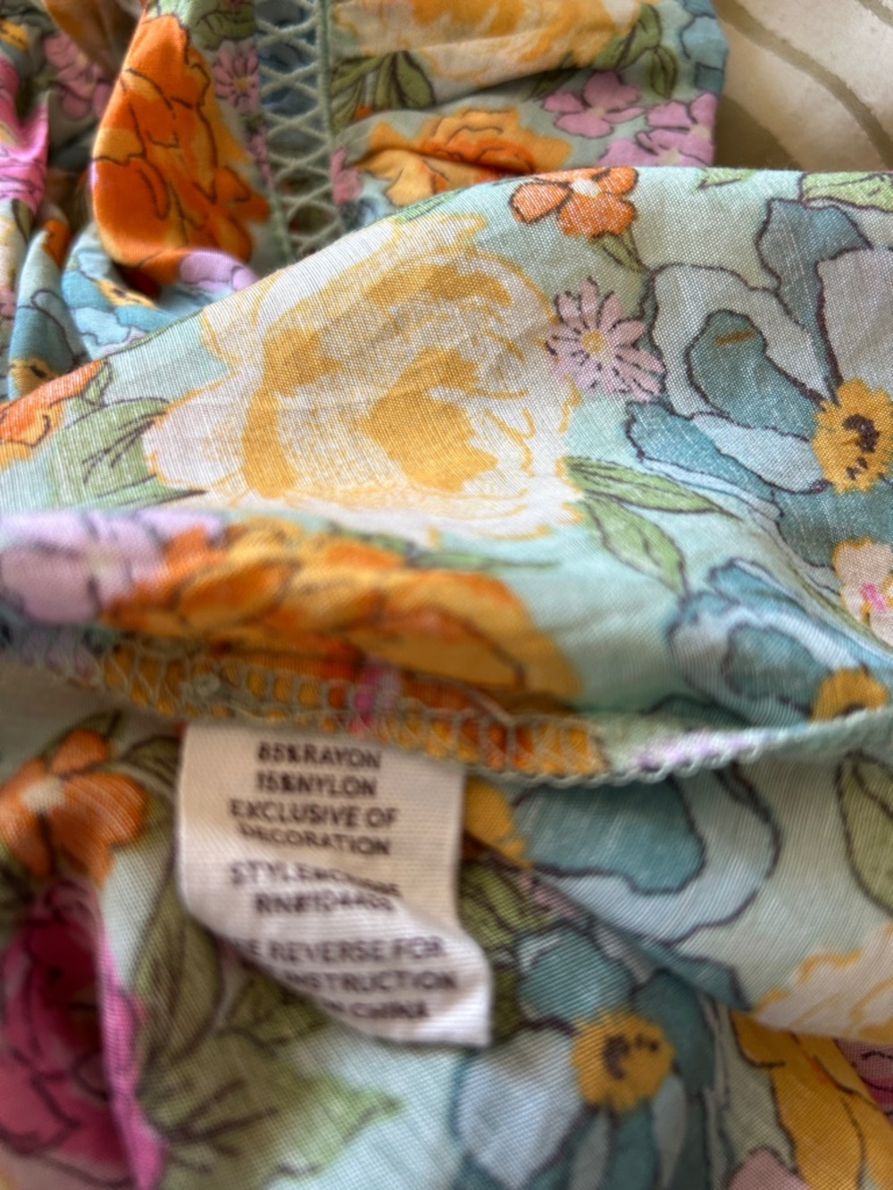BLU PRPPER SUMMER FLORAL TOP M - Picture 10 of 10